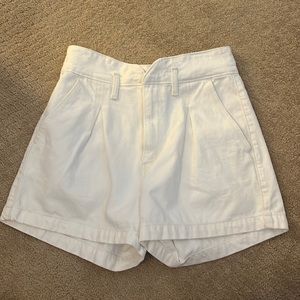 White Levi jean shorts